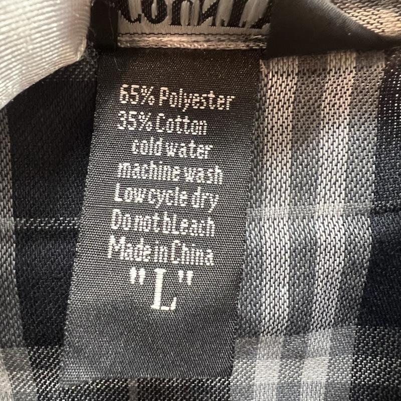 古着 USED シャツ、ブラウス 長袖 FB COUNTY チェックシャツ チカーノ ギャング ウェッサイ L 紺 / ネイビー / navy X 灰 / グレー / gray メンズ USED 古着 中古 50157102