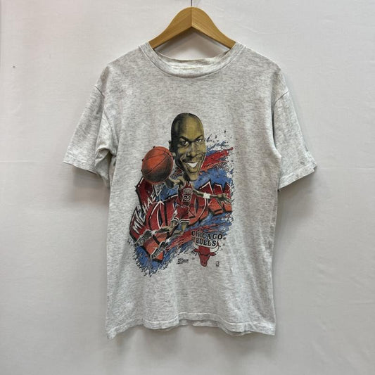 ヴィンテージ VINTAGE Tシャツ 半袖 90s USA製 NBA シカゴブルズ マイケルジョーダン Tシャツ M 灰 / グレー / gray メンズ USED 古着 中古 50157108