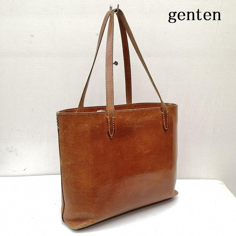 ゲンテン genten トートバッグ トートバッグ レザー ハンド バッグ トート - 茶 / ブラウン / brown レディース USED 古着 中古 50157109