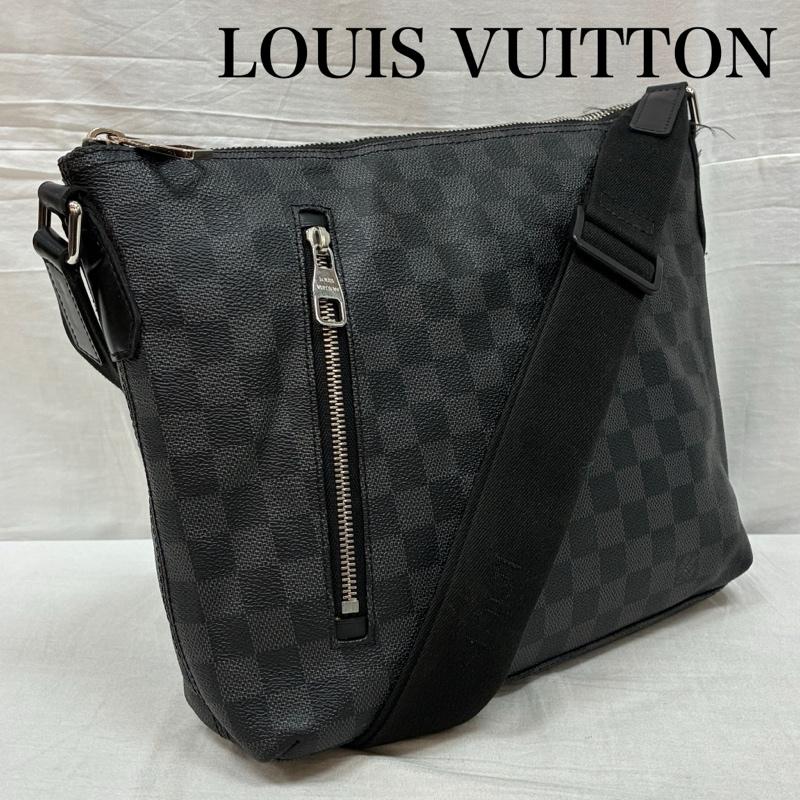 ルイヴィトン LOUIS VUITTON ショルダーバッグ ショルダーバッグ N41211 ダミエ グラフィット ミック PM 斜め掛け クロスボディ ショルダーバッグ - 総柄 X ロゴ、文字 メンズ USED 古着 中古 50157118