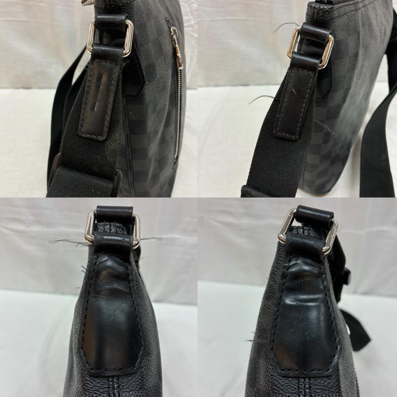 ルイヴィトン LOUIS VUITTON ショルダーバッグ ショルダーバッグ N41211 ダミエ グラフィット ミック PM 斜め掛け クロスボディ ショルダーバッグ - 総柄 X ロゴ、文字 メンズ USED 古着 中古 50157118