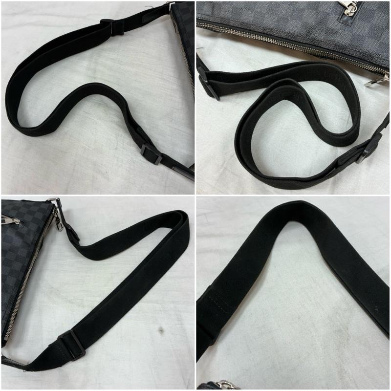 ルイヴィトン LOUIS VUITTON ショルダーバッグ ショルダーバッグ N41211 ダミエ グラフィット ミック PM 斜め掛け クロスボディ ショルダーバッグ - 総柄 X ロゴ、文字 メンズ USED 古着 中古 50157118