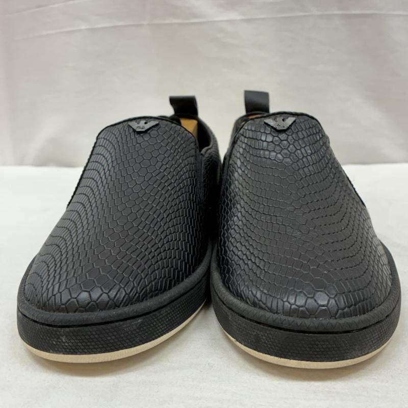 アルマーニ ジーンズ ARMANI JEANS スリッポン スリッポン クロコ 型押し スニーカー ローファー スリッポン 25.0cm ワンポイント X ロゴ、文字 黒 / ブラック / black メンズ USED 古着 中古 50157138