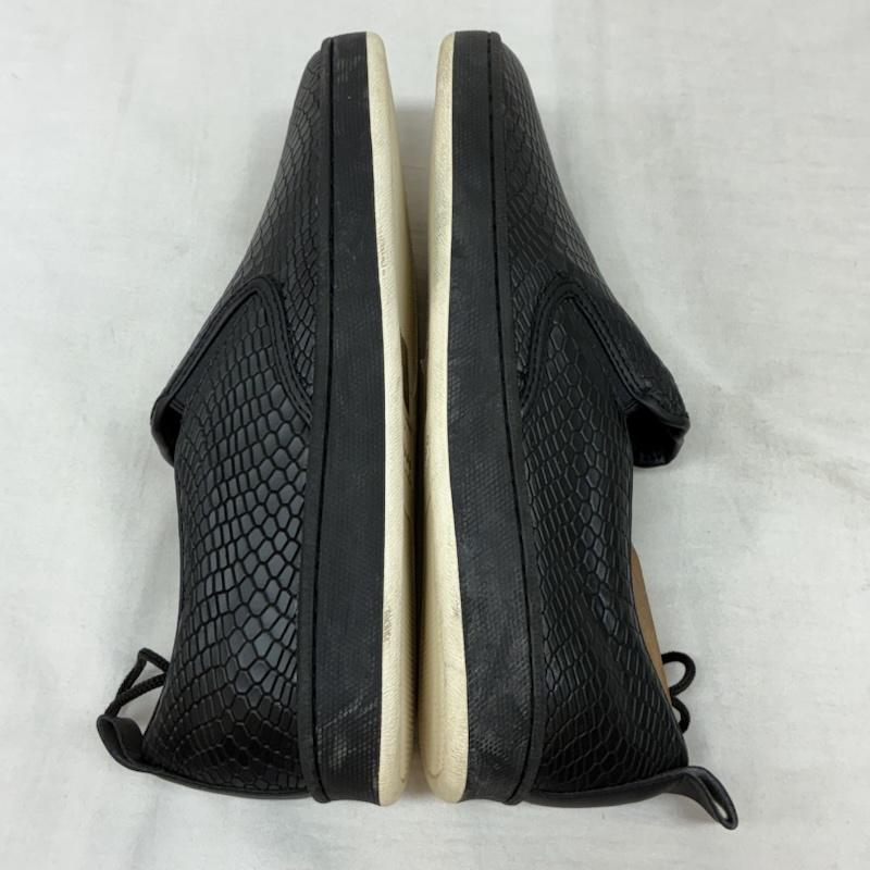 アルマーニ ジーンズ ARMANI JEANS スリッポン スリッポン クロコ 型押し スニーカー ローファー スリッポン 25.0cm ワンポイント X ロゴ、文字 黒 / ブラック / black メンズ USED 古着 中古 50157138