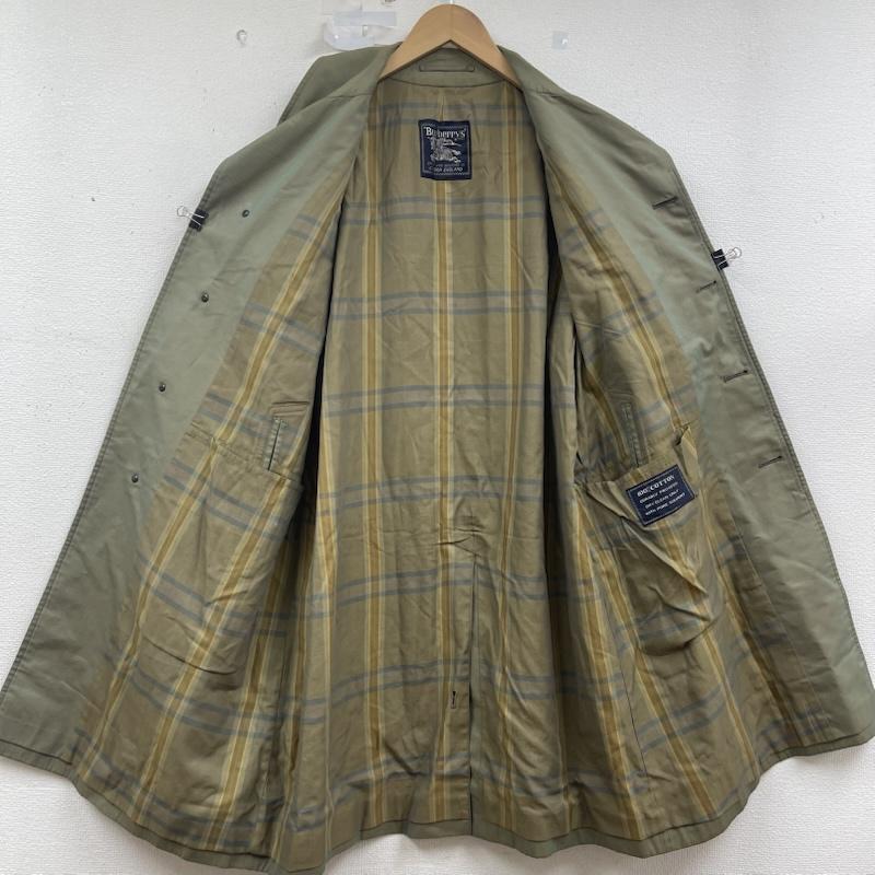 バーバリーズ BURBERRYS コート トレンチコート 70s フライフロント ステンカラー コート 玉虫色 コットン カーキ / カーキ / khaki メンズ USED 古着 中古 50157146