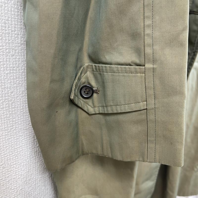 バーバリーズ BURBERRYS コート トレンチコート 70s フライフロント ステンカラー コート 玉虫色 コットン カーキ / カーキ / khaki メンズ USED 古着 中古 50157146