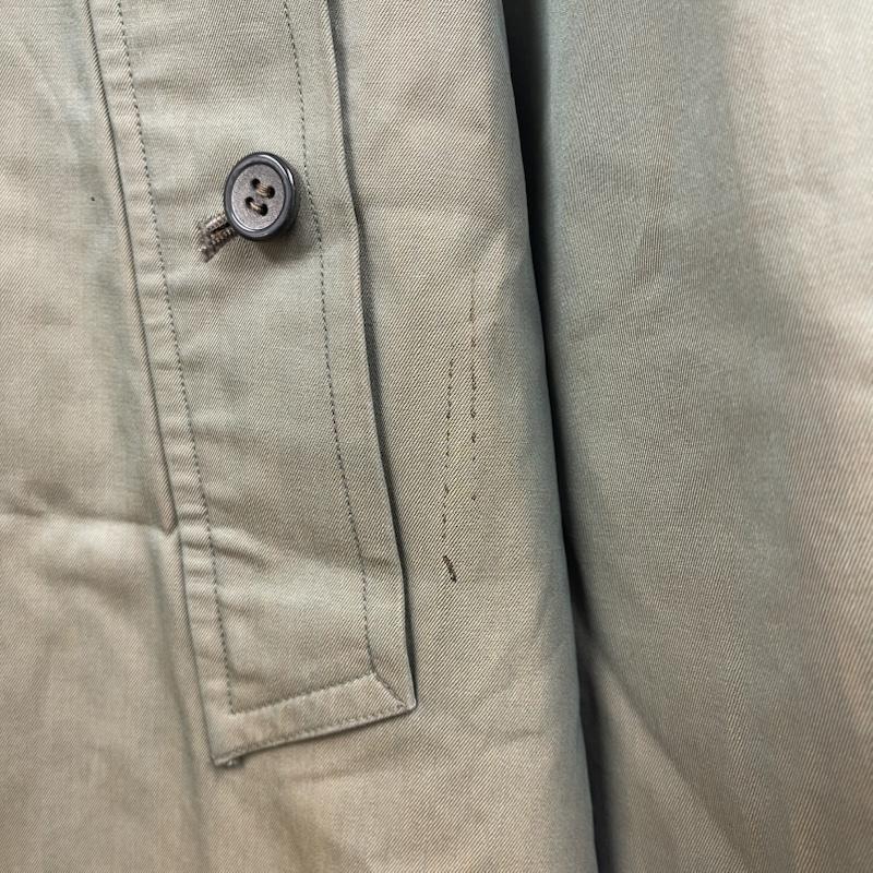 バーバリーズ BURBERRYS コート トレンチコート 70s フライフロント ステンカラー コート 玉虫色 コットン カーキ / カーキ / khaki メンズ USED 古着 中古 50157146