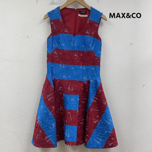 マックスアンドコー MAX&CO ワンピース ロングスカート BOUTIQUE ノースリーブ カラー ブロック ワンピース 赤 / レッド / red レディース USED 古着 中古 50157150