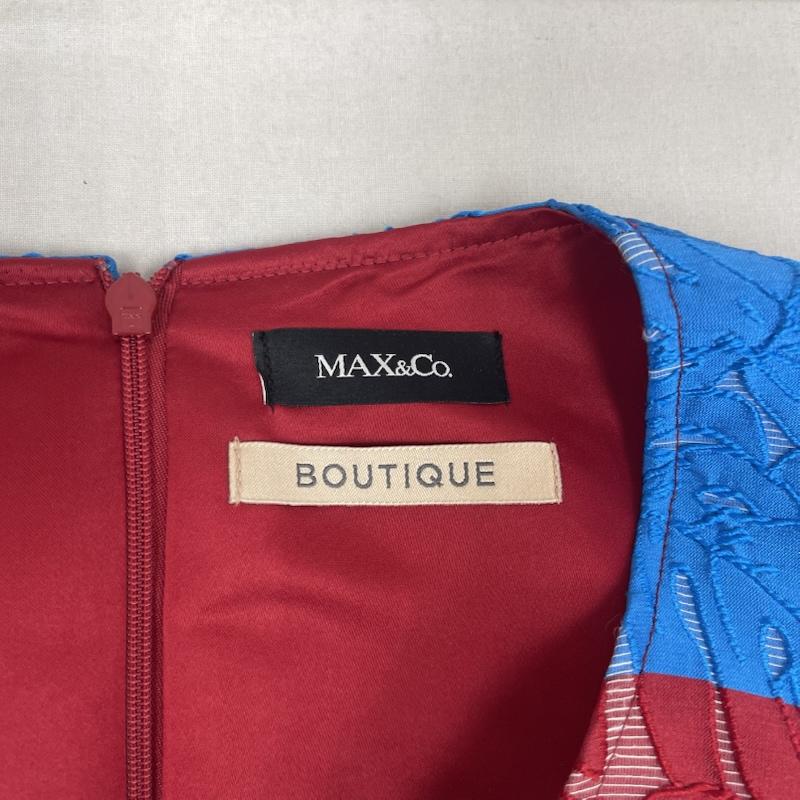 マックスアンドコー MAX&CO ワンピース ロングスカート BOUTIQUE ノースリーブ カラー ブロック ワンピース 赤 / レッド / red レディース USED 古着 中古 50157150