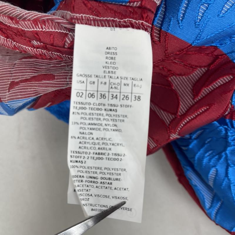 マックスアンドコー MAX&CO ワンピース ロングスカート BOUTIQUE ノースリーブ カラー ブロック ワンピース 赤 / レッド / red レディース USED 古着 中古 50157150