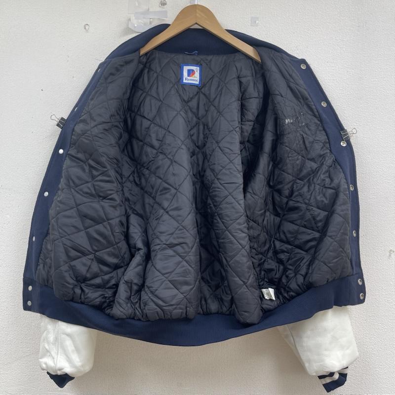 古着 USED ジャケット、上着 ジャンパー、ブルゾン RENNOC USA製 スタジアム ジャンパー 袖 レザー スタジャン XL 紺 / ネイビー / navy メンズ USED 古着 中古 50157159