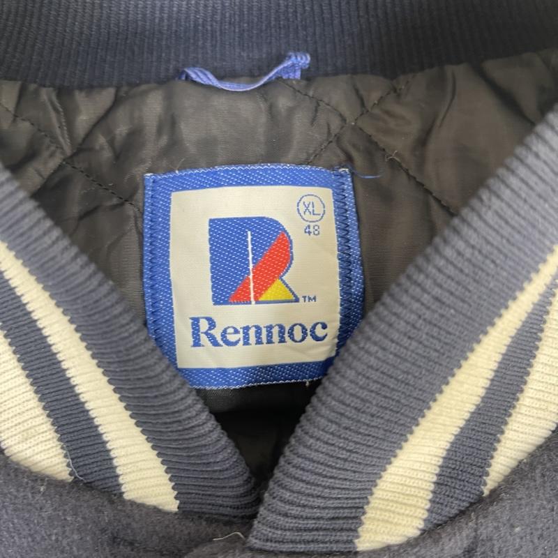 古着 USED ジャケット、上着 ジャンパー、ブルゾン RENNOC USA製 スタジアム ジャンパー 袖 レザー スタジャン XL 紺 / ネイビー / navy メンズ USED 古着 中古 50157159