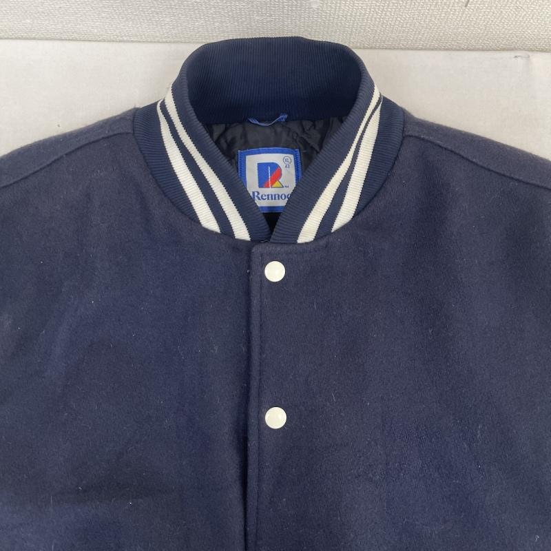 古着 USED ジャケット、上着 ジャンパー、ブルゾン RENNOC USA製 スタジアム ジャンパー 袖 レザー スタジャン XL 紺 / ネイビー / navy メンズ USED 古着 中古 50157159