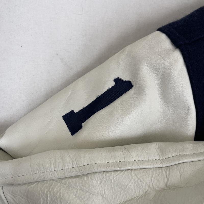 古着 USED ジャケット、上着 ジャンパー、ブルゾン RENNOC USA製 スタジアム ジャンパー 袖 レザー スタジャン XL 紺 / ネイビー / navy メンズ USED 古着 中古 50157159
