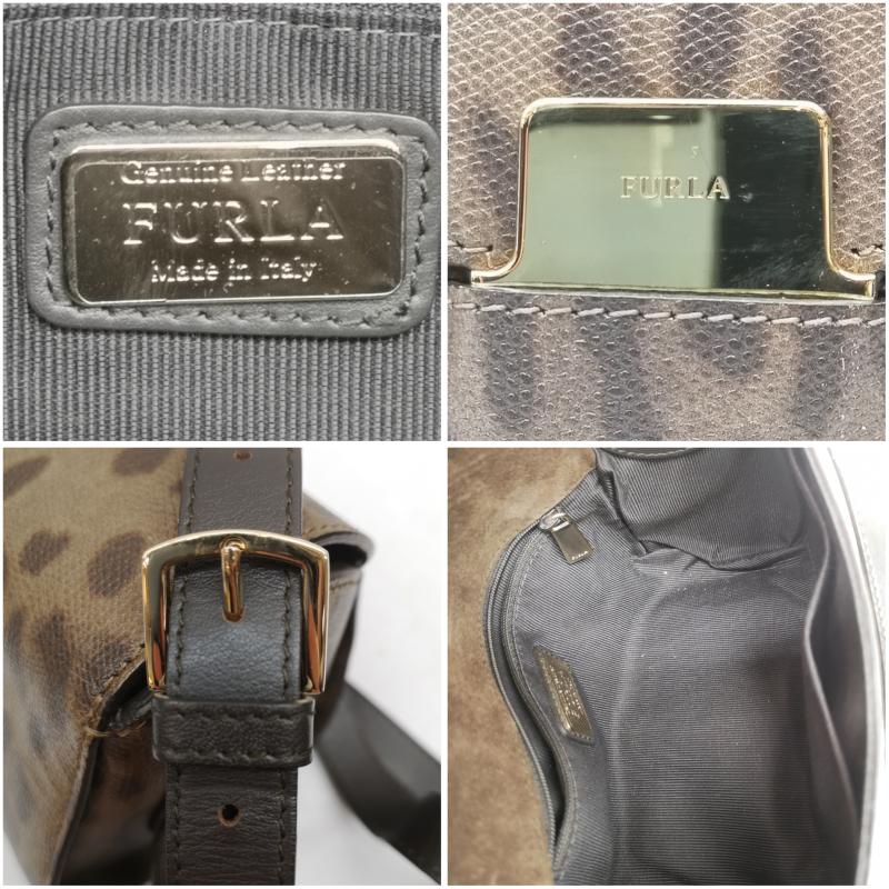 フルラ FURLA ショルダーバッグ ショルダーバッグ アニマル レオパード レザー フラップ ショルダーバッグ - 茶 / ブラウン / brown レディース USED 古着 中古 50157160