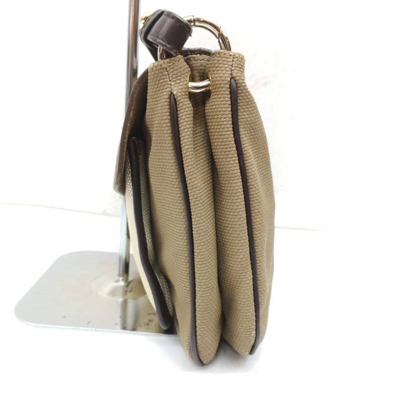 フルラ FURLA ハンドバッグ ハンドバッグ 3way ショルダー バッグ ハンド クラッチ キャンバス レザー - 茶 / ブラウン / brown X ベージュ / ベージュ / beige レディース USED 古着 中古 50157171