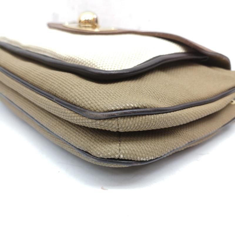 フルラ FURLA ハンドバッグ ハンドバッグ 3way ショルダー バッグ ハンド クラッチ キャンバス レザー - 茶 / ブラウン / brown X ベージュ / ベージュ / beige レディース USED 古着 中古 50157171
