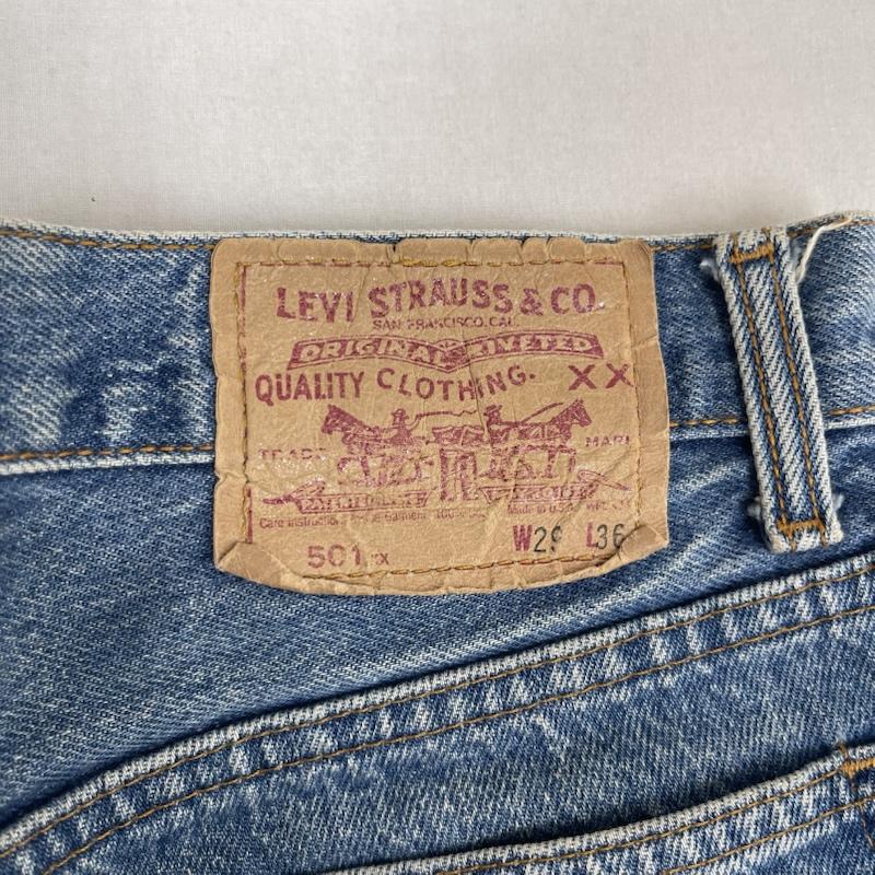 リーバイス Levi s パンツ デニム、ジーンズ 90s USA製 501xx ボタン裏 555 デニム パンツ 29インチ インディゴ / インディゴ / Indigo メンズ USED 古着 中古 50157175