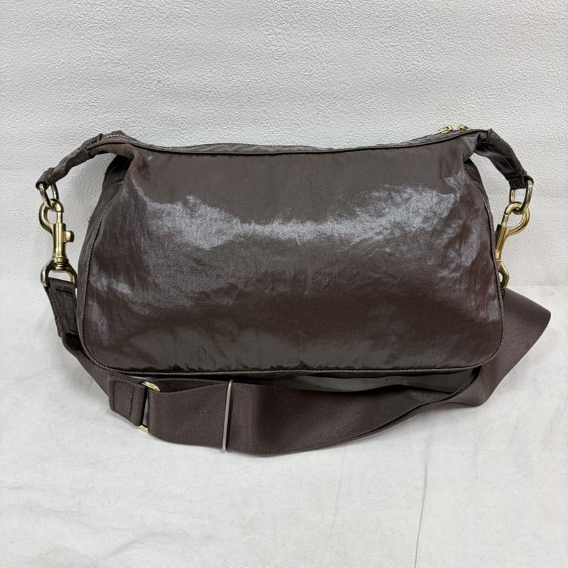 ポーター PORTER ショルダーバッグ ショルダーバッグ ショルダー バッグ シャインライン コーティング ナイロン ロゴ - 無地 X ワンポイント X ロゴ、文字 茶 / ブラウン / brown メンズ USED 古着 中古 50157176