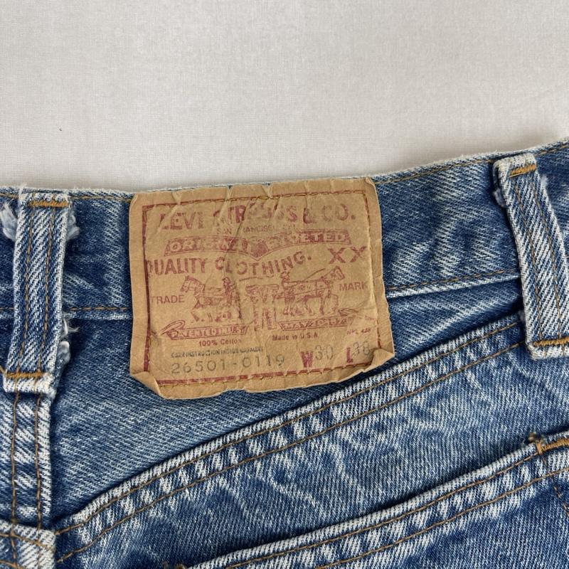 リーバイス Levi s パンツ デニム、ジーンズ 80s USA製 26501-0119 242 ボタンフライ デニム パンツ 30インチ インディゴ / インディゴ / Indigo レディース USED 古着 中古 50157180