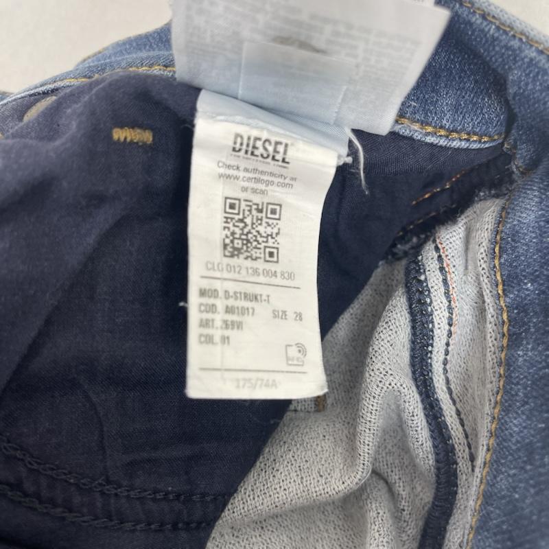 ディーゼル DIESEL パンツ デニム、ジーンズ D-STRUKT スリムフィット Diesel Industry ロゴ デニム パンツ 28インチ インディゴ / インディゴ / Indigo メンズ USED 古着 中古 50157184