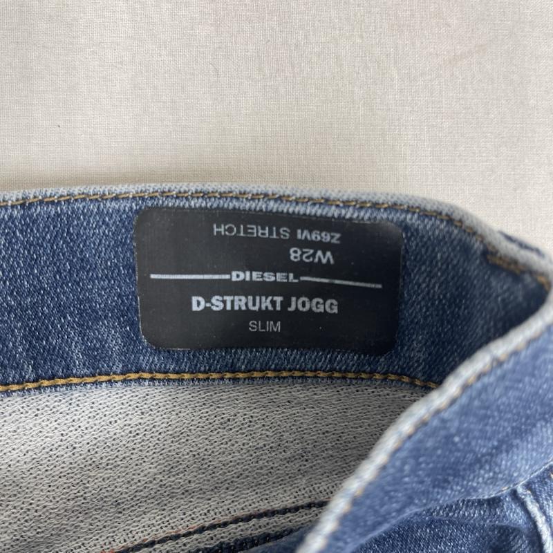 ディーゼル DIESEL パンツ デニム、ジーンズ D-STRUKT スリムフィット Diesel Industry ロゴ デニム パンツ 28インチ インディゴ / インディゴ / Indigo メンズ USED 古着 中古 50157184