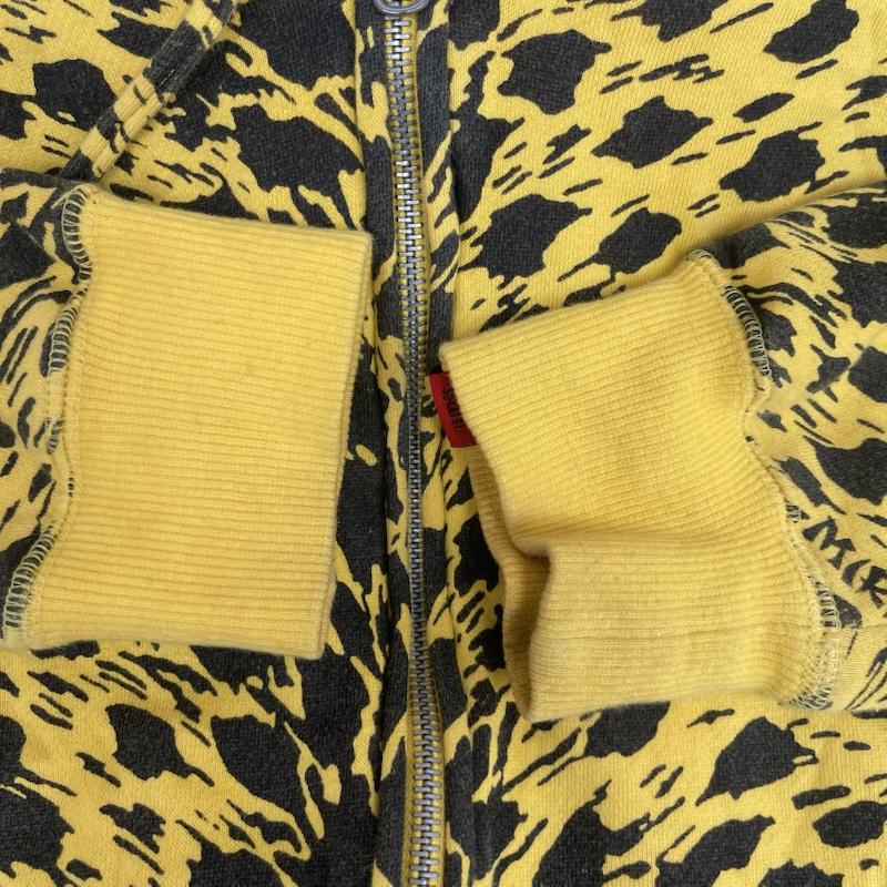 クリームソーダ CREAMSODA パーカー 長袖 レオパード ヒョウ柄 ダブル ジップ パーカー L 黄 / イエロー / yellow メンズ USED 古着 中古 50157189