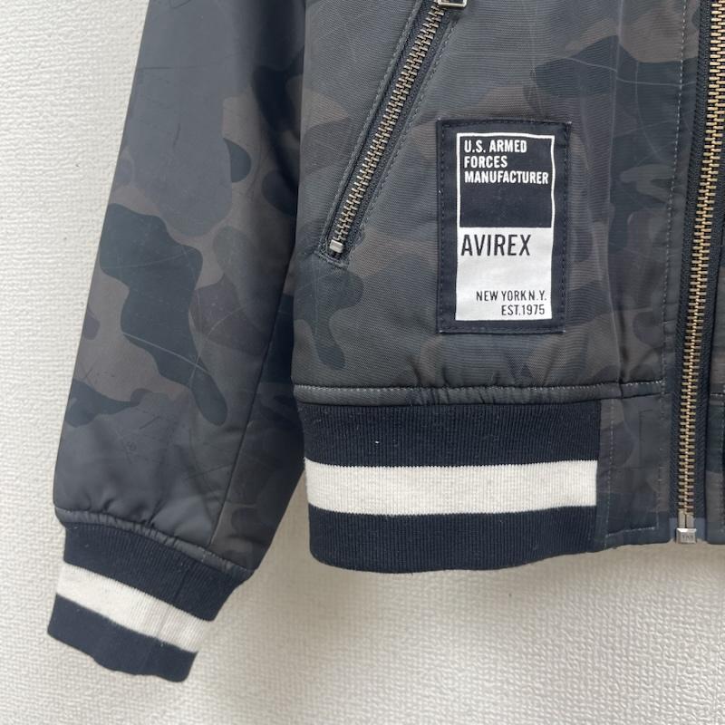 アヴィレックス AVIREX ジャケット、上着 ジャンパー、ブルゾン NYLON AWARD JACKET NYC カモフラ スタジャン S カーキ / カーキ / khaki レディース USED 古着 中古 50157191