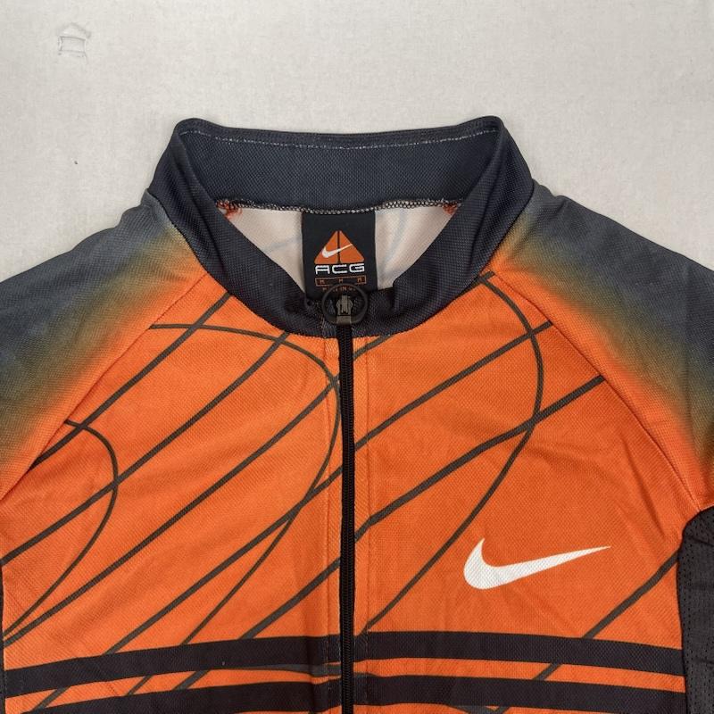 ナイキ エィシージー NIKE ACG Tシャツ 半袖 00s USA製 CYCLING SHIRT ジップ ジャージ M 橙 / オレンジ / orange メンズ USED 古着 中古 50157192