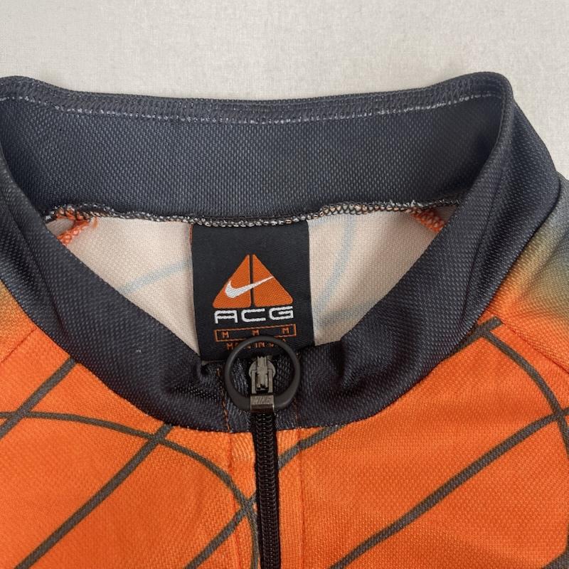 ナイキ エィシージー NIKE ACG Tシャツ 半袖 00s USA製 CYCLING SHIRT ジップ ジャージ M 橙 / オレンジ / orange メンズ USED 古着 中古 50157192