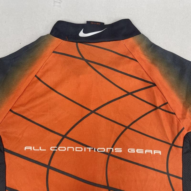 ナイキ エィシージー NIKE ACG Tシャツ 半袖 00s USA製 CYCLING SHIRT ジップ ジャージ M 橙 / オレンジ / orange メンズ USED 古着 中古 50157192