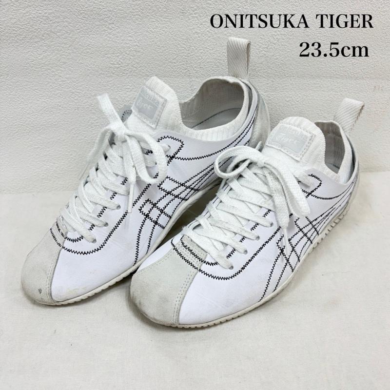 オニツカタイガー ONITSUKA TIGER スニーカー スニーカー SCLAW ローカットスニーカー 1183B969 スクロウ ニットアッパー スウェード マット 23.5cm 刺繍 白 / ホワイト / white X 黒 / ブラック / black レディース USED 古着 中古 50157196