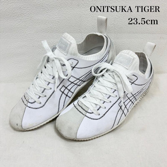 オニツカタイガー ONITSUKA TIGER スニーカー スニーカー SCLAW ローカットスニーカー 1183B969 スクロウ ニットアッパー スウェード マット 23.5cm 刺繍 白 / ホワイト / white X 黒 / ブラック / black レディース USED 古着 中古 50157196
