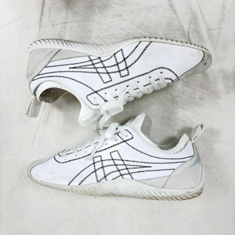 オニツカタイガー ONITSUKA TIGER スニーカー スニーカー SCLAW ローカットスニーカー 1183B969 スクロウ ニットアッパー スウェード マット 23.5cm 刺繍 白 / ホワイト / white X 黒 / ブラック / black レディース USED 古着 中古 50157196