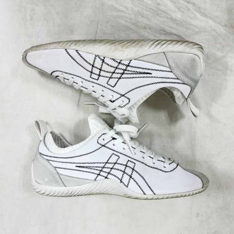 オニツカタイガー ONITSUKA TIGER スニーカー スニーカー SCLAW ローカットスニーカー 1183B969 スクロウ ニットアッパー スウェード マット 23.5cm 刺繍 白 / ホワイト / white X 黒 / ブラック / black レディース USED 古着 中古 50157196