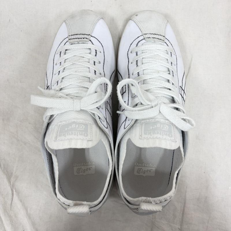 オニツカタイガー ONITSUKA TIGER スニーカー スニーカー SCLAW ローカットスニーカー 1183B969 スクロウ ニットアッパー スウェード マット 23.5cm 刺繍 白 / ホワイト / white X 黒 / ブラック / black レディース USED 古着 中古 50157196