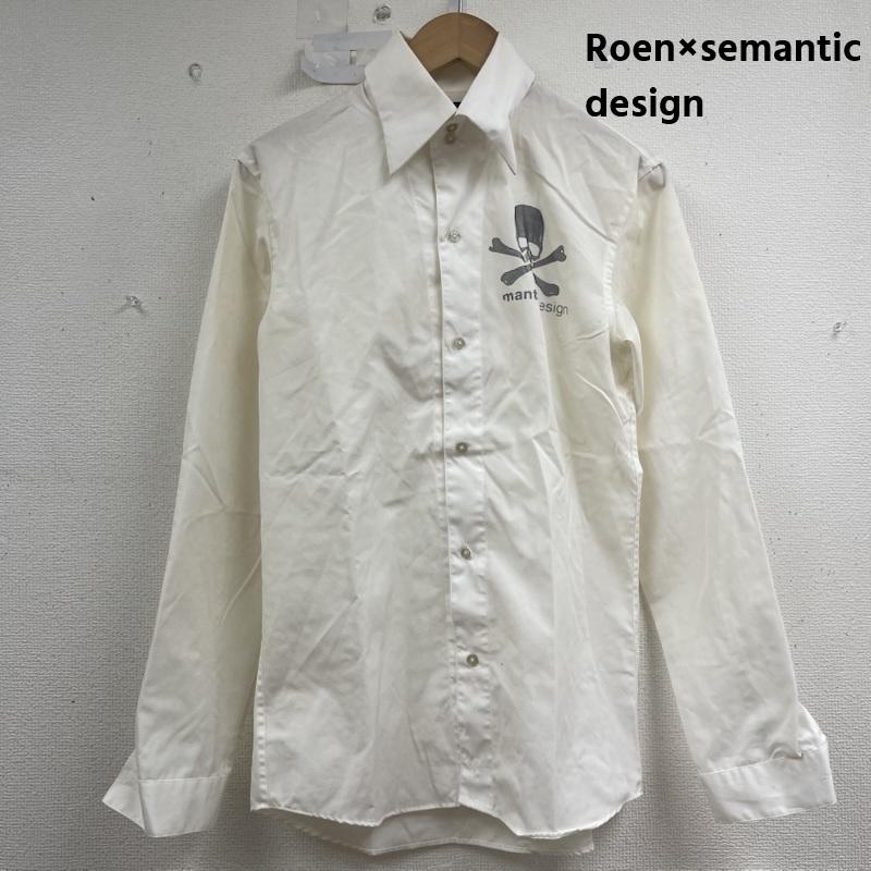 ロエン ROEN シャツ、ブラウス 長袖 semantic design スカル ドクロ プリント 長袖シャツ M 白 / ホワイト / white メンズ USED 古着 中古 50157197