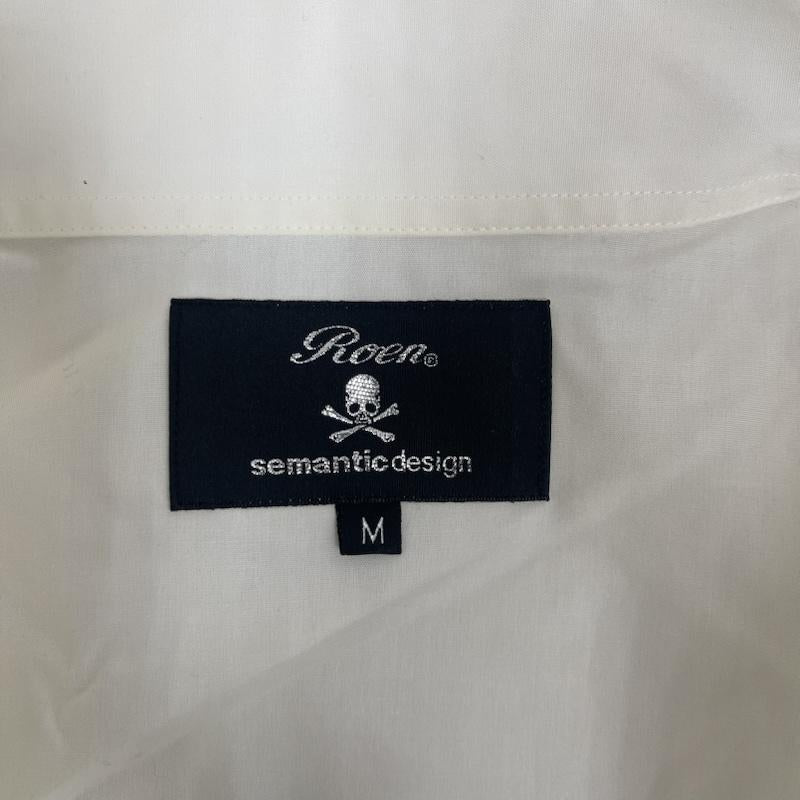 ロエン ROEN シャツ、ブラウス 長袖 semantic design スカル ドクロ プリント 長袖シャツ M 白 / ホワイト / white メンズ USED 古着 中古 50157197