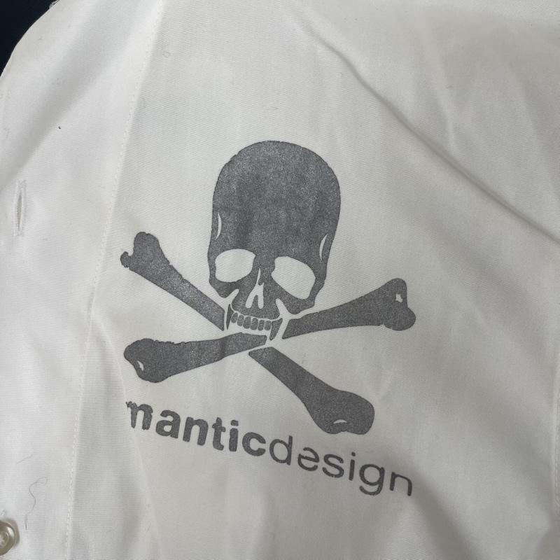 ロエン ROEN シャツ、ブラウス 長袖 semantic design スカル ドクロ プリント 長袖シャツ M 白 / ホワイト / white メンズ USED 古着 中古 50157197