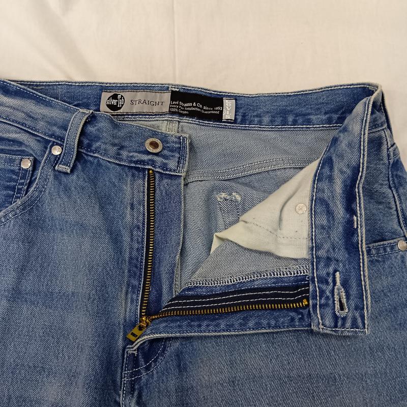 シルバータブ SILVER TAB パンツ デニム、ジーンズ Levi’s SilverTab STRAIGHT PANTS W32 L32 ライトブルー 32 無地 水色 / ライトブルー / メンズ USED 古着 中古 50157209
