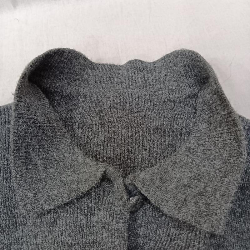 古着 USED カーディガン 長袖 Frene ポロ襟付きペプラムシルエットカーディガン グレー FREE FREE 無地 灰 / グレー / gray レディース USED 古着 中古 50157214