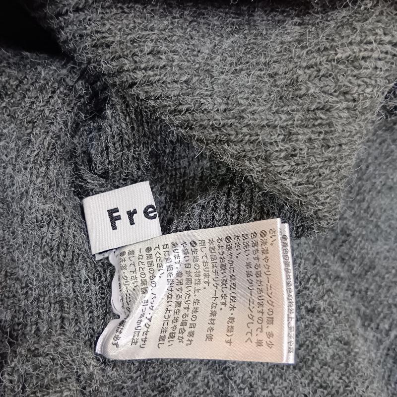 古着 USED カーディガン 長袖 Frene ポロ襟付きペプラムシルエットカーディガン グレー FREE FREE 無地 灰 / グレー / gray レディース USED 古着 中古 50157214