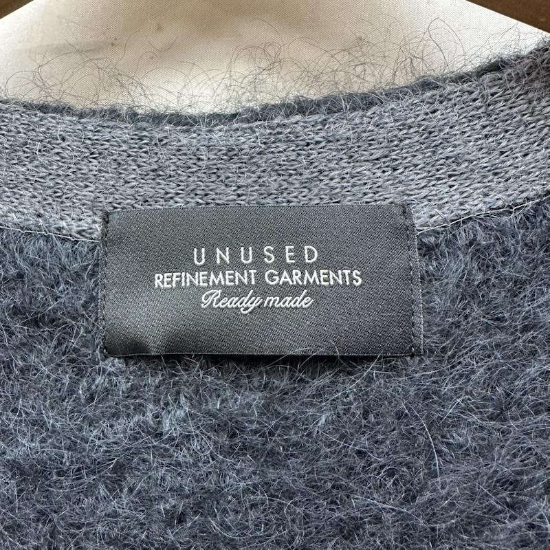 アンユーズド UNUSED カーディガン 長袖 Gradation mohair cardigan モヘア ニット カーディガン US2376 3 黒 / ブラック / black X 灰 / グレー / gray メンズ USED 古着 中古 50157232