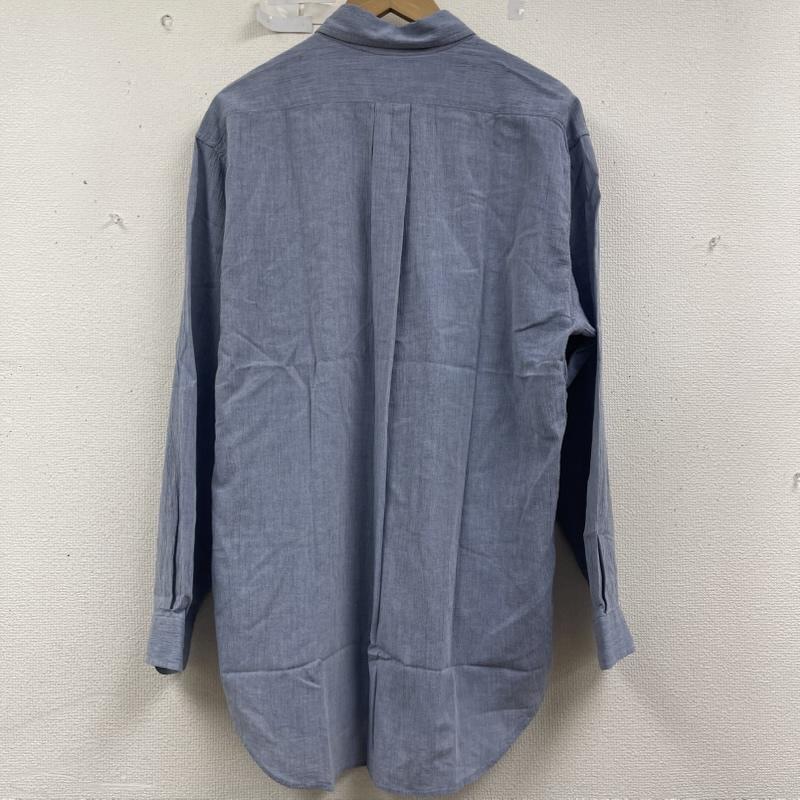 エンポリオアルマーニ EMPORIO ARMANI シャツ、ブラウス 長袖 ロゴ刺繍 コットン シャンブレー 長袖 シャツ 40 青 / ブルー / blue メンズ USED 古着 中古 50157233