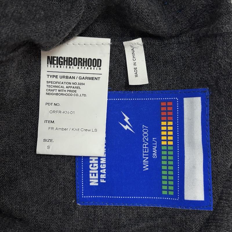 ネイバーフッド NEIGHBORHOOD ニット、セーター 長袖 2007AW フラッグメントデザイン 薄手 カシミヤ ニットセーター ORFR-KN-01 S 灰 / グレー / gray メンズ USED 古着 中古 50157252