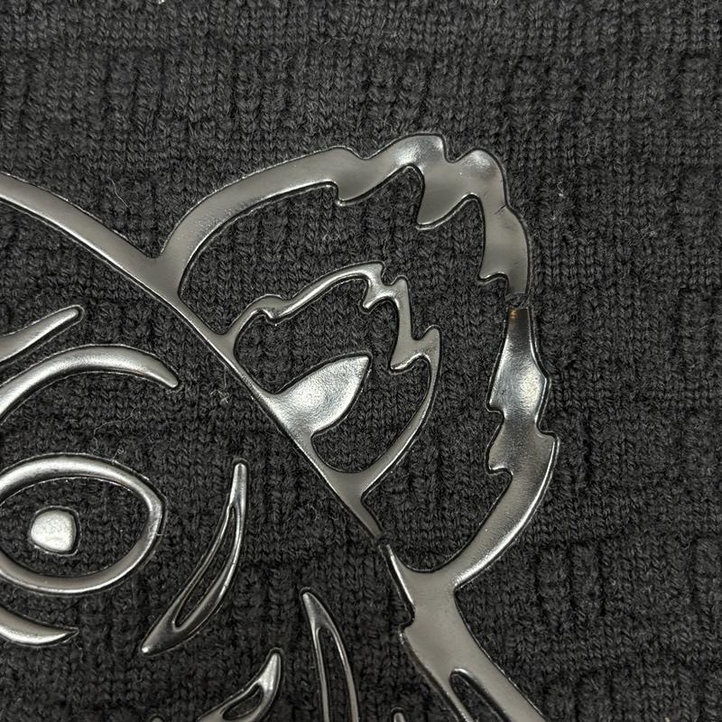 ケンゾー KENZO ニット、セーター 長袖 F665PU2503XB シリコン タイガー センター ロゴ ニット セーター XXL 黒 / ブラック / black メンズ USED 古着 中古 50157255