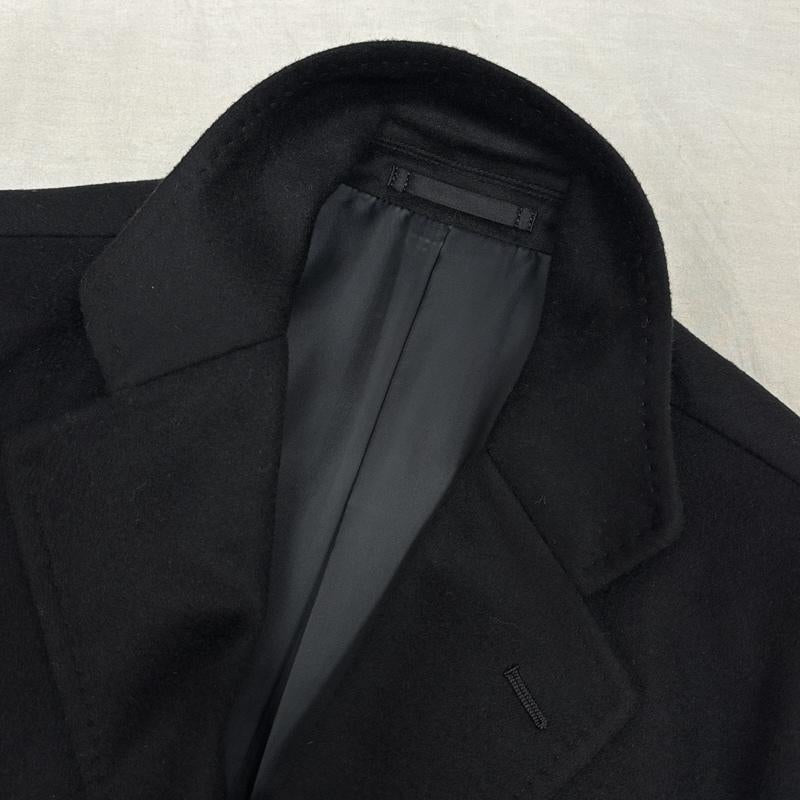 古着 USED コート コート一般 Valentino Rudy ヴァレンティノ ルディ 100％ ピュア カシミヤ チェスター コート - 黒 / ブラック / black メンズ USED 古着 中古 50157259