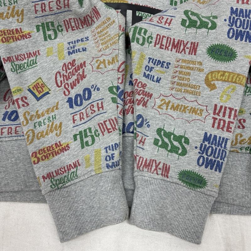 キス KITH パーカー 長袖 ロゴ 総柄 プルオーバー フーディ スウェット パーカー L 総柄 灰 / グレー / gray メンズ USED 古着 中古 50157266