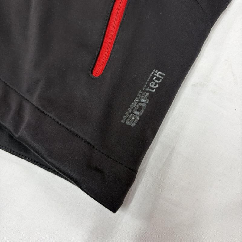 マムート Mammut トップス トップス ソフトシェル トラックジャケット ジャージ フルジップ L ワンポイント X ロゴ、文字 X 刺繍 黒 / ブラック / black X 灰 / グレー / gray X 赤 / レッド / red メンズ USED 古着 中古 50157274