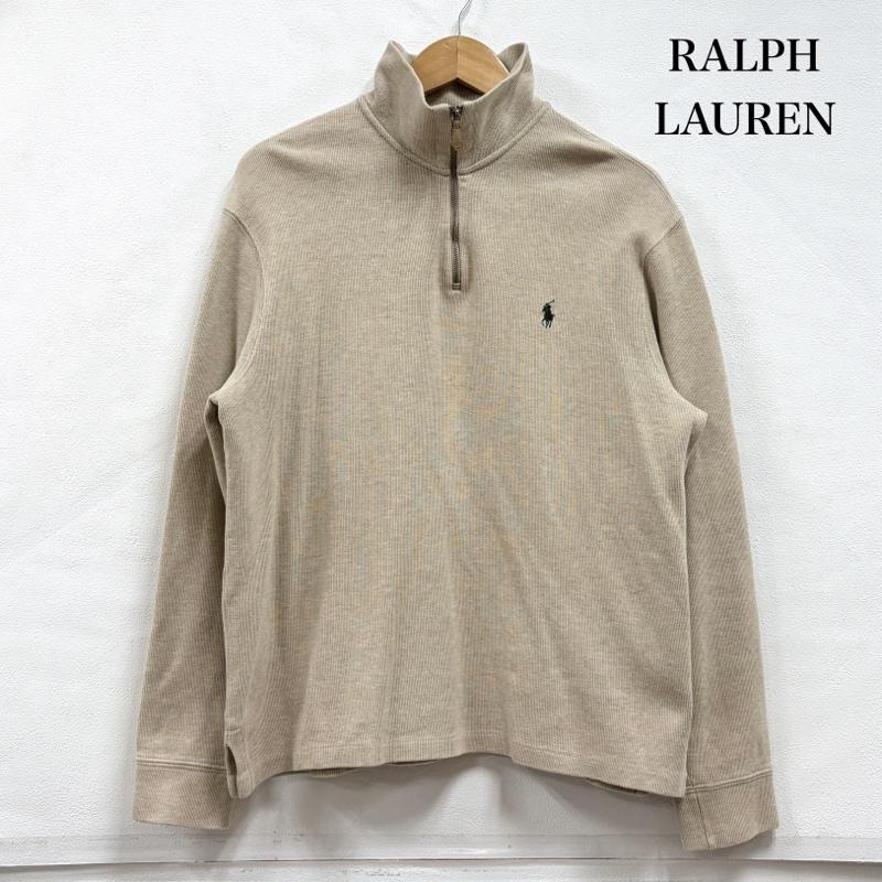 ラルフローレン RALPHLAUREN トレーナー 長袖 ハーフジップ セーター ポニー 刺繍 トレーナー ニット M 無地 X ワンポイント X ロゴ、文字 X 刺繍 ベージュ / ベージュ / beige X 緑 / グリーン / green メンズ USED 古着 中古 50157276